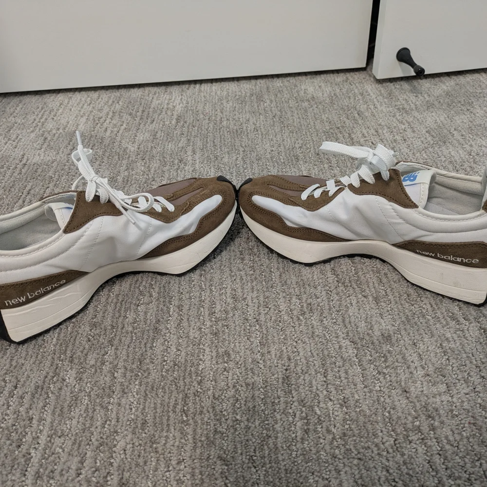 New Balance Brown and White Athletic Shoes - Picture 5 of 7